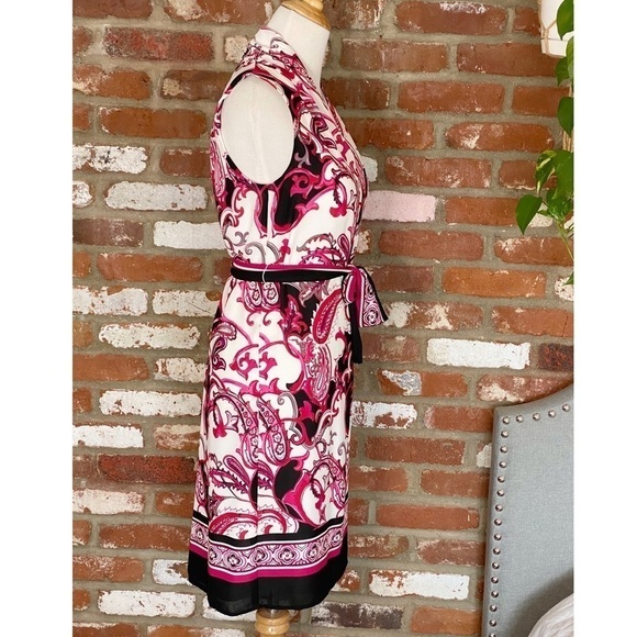 Joseph Ribkoff Sleeveless Vanilla Multi Color Shift Dress Size 6 - Picture 4 of 10